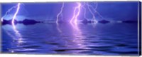 Lightning over the sea Fine Art Print