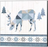 Nordic Geo Lodge Deer II Fine Art Print