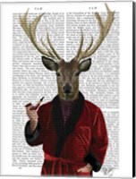 Deer in Smoking Jacket Fine Art Print