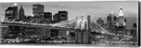 Brooklyn Bridge at Night (Detail) Fine Art Print