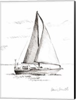 Coastal Boat Sketch I Fine Art Print
