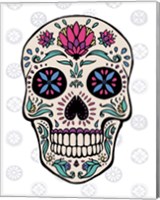 Sugar Skull II on Gray Fine Art Print