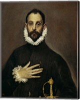 Nobleman with his Hand on his Chest, c. 1577-1584 Fine Art Print