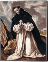St Dominic in Prayer Fine Art Print