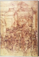 W.29 Sketch of a crowd for a classical scene Fine Art Print