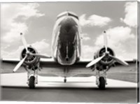 Vintage DC-3 in air field Fine Art Print