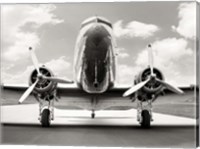 Vintage DC-3 in air field Fine Art Print