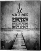 Romans 15:13 Abound in Hope (Black & White) Fine Art Print