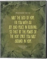 Romans 15:13 Abound in Hope (Green) Fine Art Print