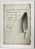 John 6:35 I am the Bread of Life (Gray) Fine Art Print