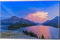 Sunset at Waterton Lakes National Park, Alberta, Canada Fine Art Print