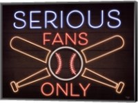 Neon Baseball Fans Fine Art Print