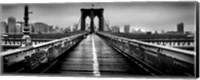 Fog over the Brooklyn Bridge, Brooklyn, Manhattan, NY Fine Art Print