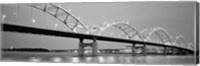 Bridge over a river, Centennial Bridge, Davenport, Iowa Fine Art Print