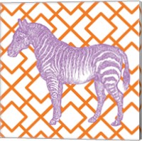 Bright Menagerie Zebra Fine Art Print