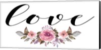 Love with Floral Horizontal Fine Art Print