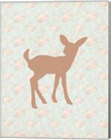 Fawn on Floral Fine Art Print