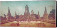 Vintage Wat Chaiwatthanaram, Thailand, Asia Fine Art Print