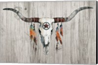 Longhorn on Wood Fine Art Print