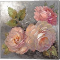 Roses on Gray II Fine Art Print