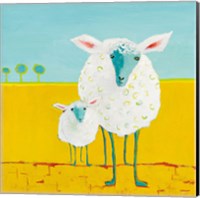 Mama and Baby Sheep Fine Art Print