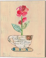 Teacup Floral IV on Print Fine Art Print
