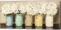 Hydrangeas in Mason Jars Fine Art Print