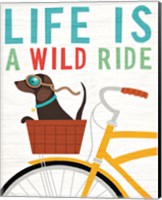 Beach Bums Dachshund Bicycle I Life Fine Art Print