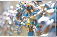 Abundance of Love Padlocks on Railings, Prague Fine Art Print