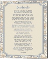 Desiderata Floral Frame Beige Fine Art Print