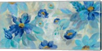 Blue Flowers Whisper I Fine Art Print
