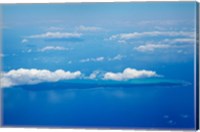 Vatulele Island and clouds, Fiji Fine Art Print