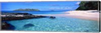 Island in the sea, Veidomoni Beach, Fiji Fine Art Print