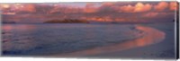 Island in the during sunset, Veidomoni Beach, Mamanuca Islands, Fiji Fine Art Print