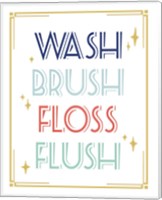 Wash Brush Floss Flush Shark Coral Part II Fine Art Print