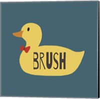 Duck Family Boy Brush Fine Art Print