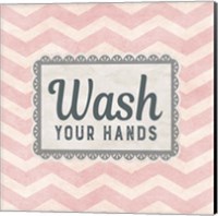 Wash Your Hands Pink Pattern Fine Art Print