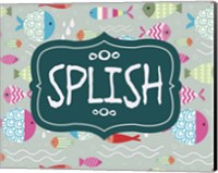 Splish and Splash Fish Pattern Green Part I Fine Art Print