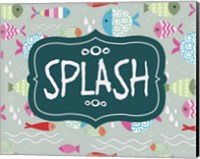 Splish and Splash Fish Pattern Green Part II Fine Art Print