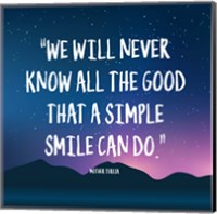 Simple Smile - Mother Teresa Quote (Dusk) Fine Art Print