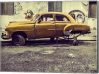 Old Car & Cat Fine Art Print