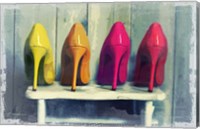 Vintage Fashion Colorful Heels Fine Art Print