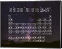 The Periodic Table Of The Elements Night Sky Purple Fine Art Print