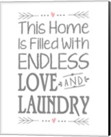 Endless Love and Laundry - White Fine Art Print