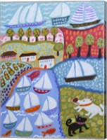 Dogs & Sailboats Fine Art Print