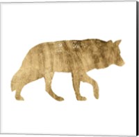 Brushed Gold Animals IV Fine Art Print