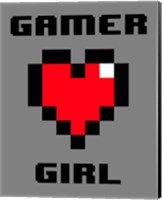 Gamer Girl  - Gray Fine Art Print