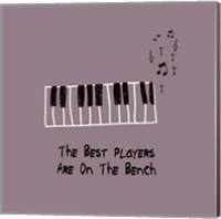 The Best Players Are On The Bench Purple Fine Art Print