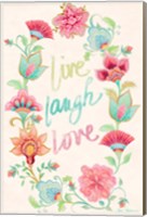 Live Laugh Love Wreath Fine Art Print