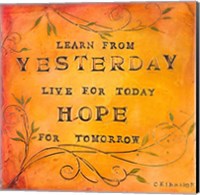 Learn Live Hope II Fine Art Print